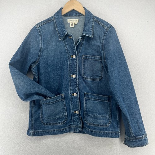 MADEWELL Jacke M Denim Ashwood Chore Coat Freemont Wash Stretch Baumwolle Blau