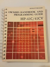 Vtg Owner  s Handbook and Programming Guide for Hewlett Packard HP-41C/41CV Calc.