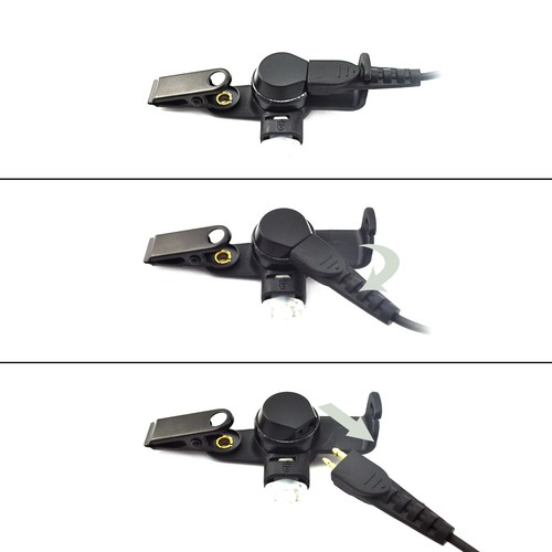 10x Premium 2-Wire Acoustic PTT Earpiece for Motorola Radios SL300 SL3500 SL7550 - Picture 8 of 12