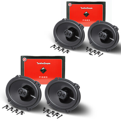 4x Rockford Fosgate PUNCH P1683 6''x8'' 520 Watt 3-way Coaxial Car Stereo Speakers