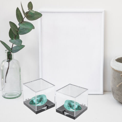 8 Teile/Set Probenbehälter eckig Vitrine Mineral Standard Vitrine - Bild 17 von 20