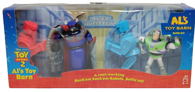 Toy Story 2 時計とフィギュア セット TOY STORY 2 Al's Toy Barn Battle Set Rock'em Sock'em Robots Buzz