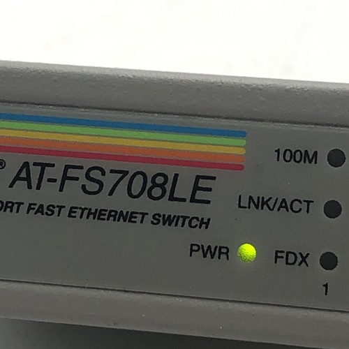 Allied Telesyn AT-FS708LE Fast Ethernet Switch 8 Port TESTED FOR POWER READ. - Picture 3 of 8