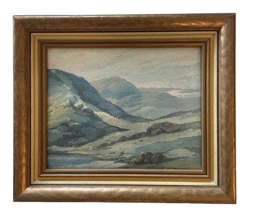 Albert Jacobson Landscape Signed Framed Original Watercolor? Art (1891-1967)