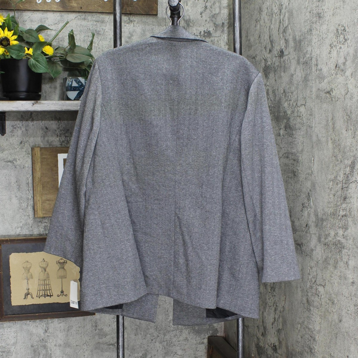 ★関税込★ ROTATE スパンコール ブレザー〜ブラウン Bar III Plus Size Shimmer Herringbone Long-Sleeve Blazer