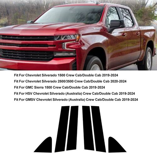 6x Copertura montanti finestra per Chevrolet Silverado 1500 2500 3500 19-24 - Foto 2 di 15
