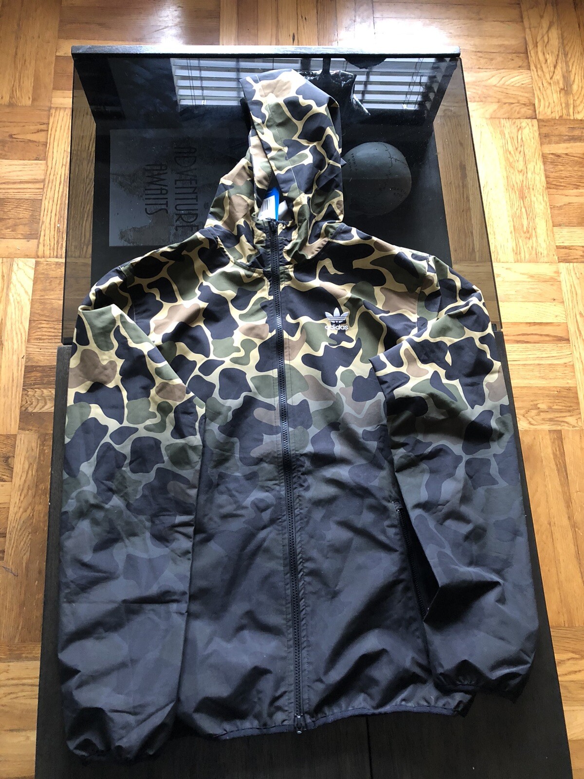 CE1545] Mens Adidas Originals Camo Windbreaker Jacket Size Small | eBay