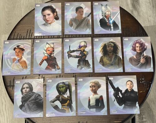 2022 Topps Star Wars The Galaxy’s Most Powerful Women 12 Card SET Leia Rey Shaak - Picture 1 of 8