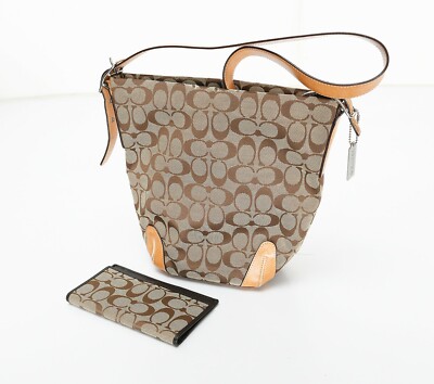 coach handbolsa and wallet set