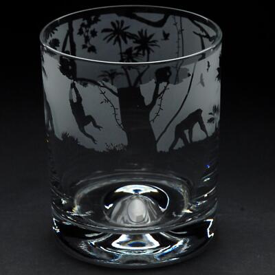 Whiskey Glass Decorated Monkey Sandblast Animal Drinking Tumbler Gift Box Animo