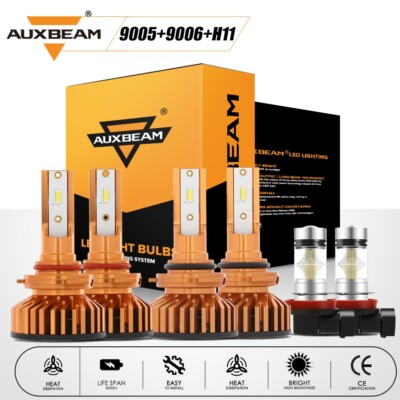 For Toyota Avalon 2013 2014 2015 2016 2017 AUXBEAM LED Headlight Hi-Lo Fog Bulbs