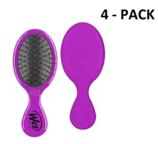 NEW Original Wet Brush Mini Detangling Travel Hair Brush - 4 Pack - Purple