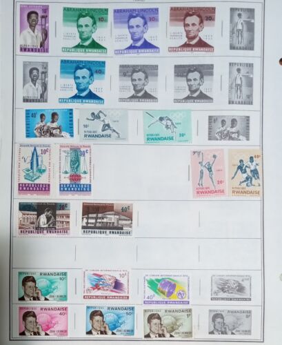 Ruanda Briefmarken aus den 60er - 70er Jahren Seiten aus dem Album der Alten Welt - Bild 2 von 5