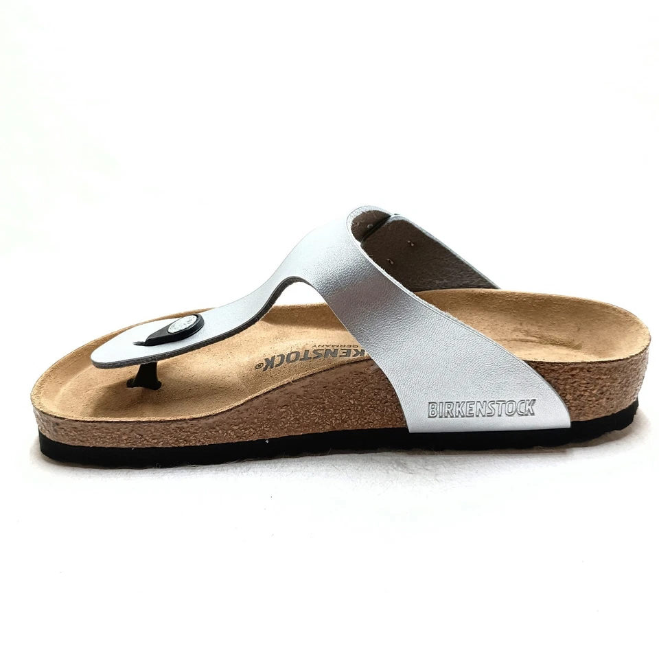 BIRKENSTOCK DONNA GIZEH 0043851 SILVER ARGENTO SANDALI CIABATTE INFRADITO - Immagine 2 di 4