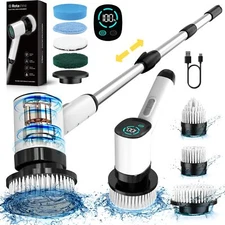 Electric Spin Scrubber Electric Scrubber For Cleaning With 7 Replaceable Heads F