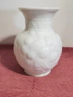 Vintage Large Unmarked Fenton White Milk Glass Apple Tree Flared Vase