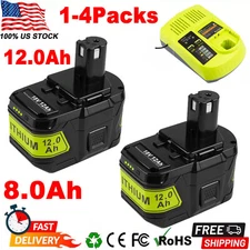 1X-4X Lithium-ion Battery For RYOBI 8.0Ah 12Ah P108 18V High Capacity / Charger