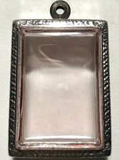 STAINLESS STEEL CASE/CASING AMULET PHRA LP THAI BUDDHA PENDANT C0008 h4.3 w3.2cm