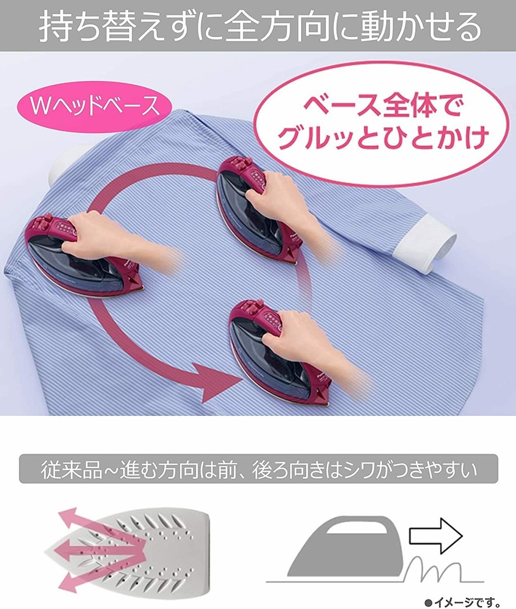 Panasonic Cordless Steam W Head Iron Pink Gold NI-WL705-PN AC100V