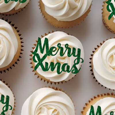 Merry Christmas Cake Topper Weihnachten Party Deko Xmas Cake Topper