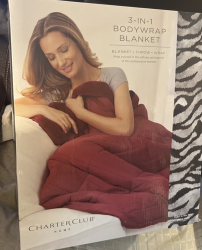 Manta BodyWrap 3 en 1 Charter Club, IMPRESIÓN TIGRE DE BENGALA, totalmente nueva - en la caja - Imagen 2 de 8