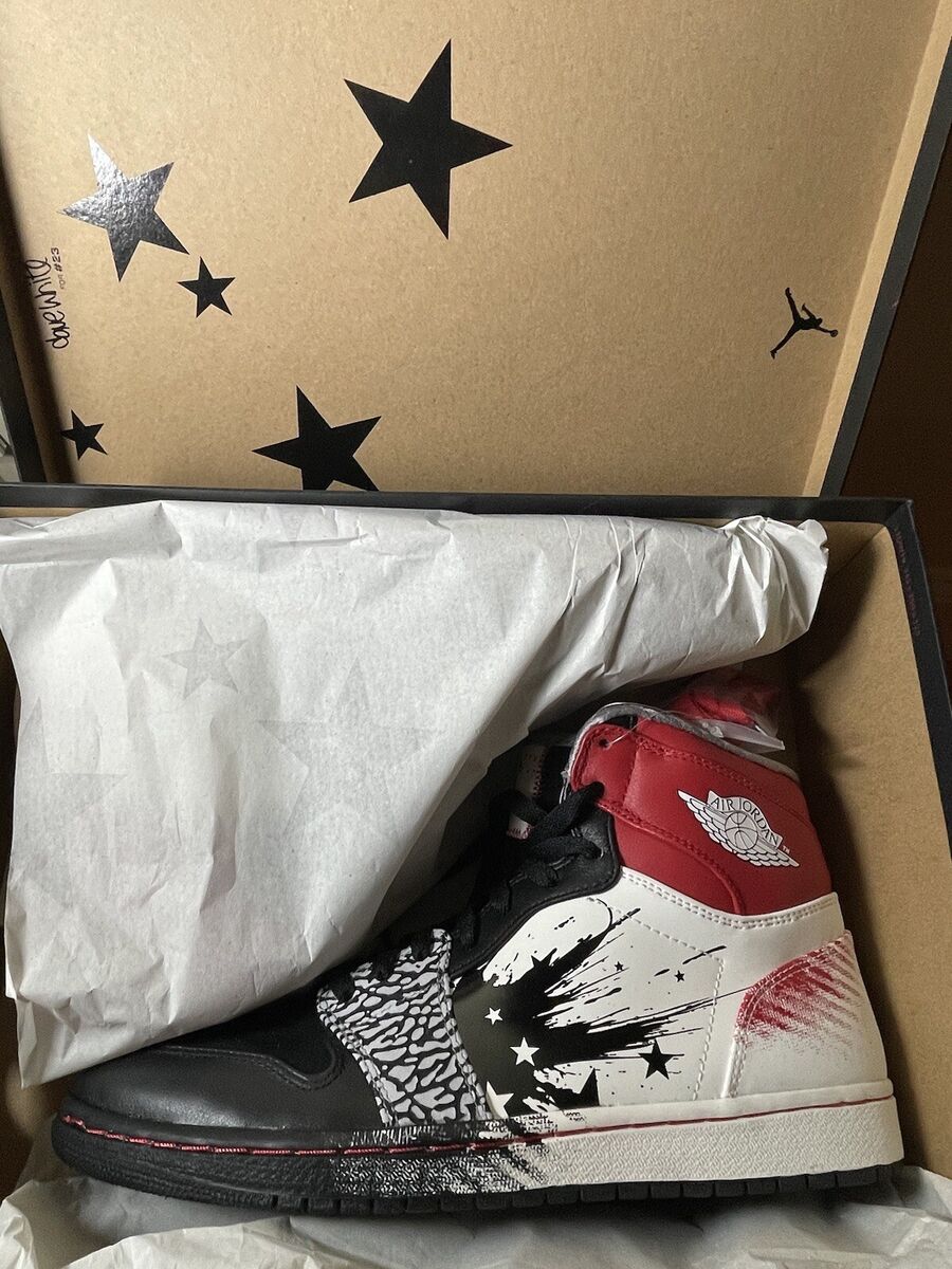 NIKE AIR JORDAN 1 RETRO I HIGH DW DAVE WHITE BLACK RED NIKE AIR JORDAN 1 RETRO I HIGH DW DAVE WHITE BLACK RED