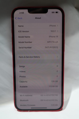 T-Mobile Apple iPhone 14 – 128GB – Prod RED – MPV73LL/A SIM-LOCKED *CRACK*#19338 - Afbeelding 2 van 9