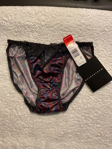 Bragas de bikini Maidenform Sweet Nothings clásicas de satén y encaje 5 pequeñas nuevas con etiquetas florales - Imagen 11 de 12