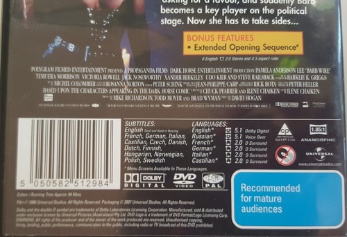 Barb Wire DVD 1996 Region 2,4,5 Pamela Anderson Lee OOP Rare Victoria Rowell - Foto 5 di 7