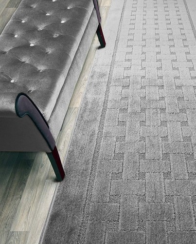13 Ft Long, Grey, Non-Slip Washable Carpet Runner Rug with Rubber Backing, Cu... - Picture 2 of 8