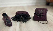 Putting On The Ritz 3 Pc **Shoe/Bag/Hat** Purple