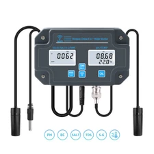 Smart WIFI Water Quality Meter PH EC TDS Salt TEMP Data Logger Tester Monitor