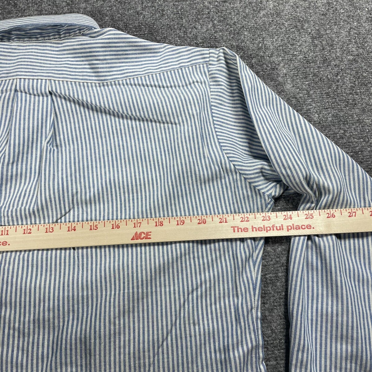 VINTAGE Wear Guard VAN HEUSEN Shirt Large Work Uniform Blue White