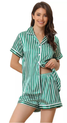 New Chibear Pajamas Satin Silky 2pc Set
