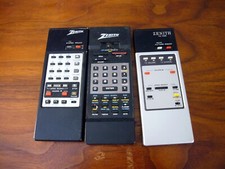 3 OLD VINTAGE Zenith TV VCR REMOTE CONTROL TRANSMITTER Remote