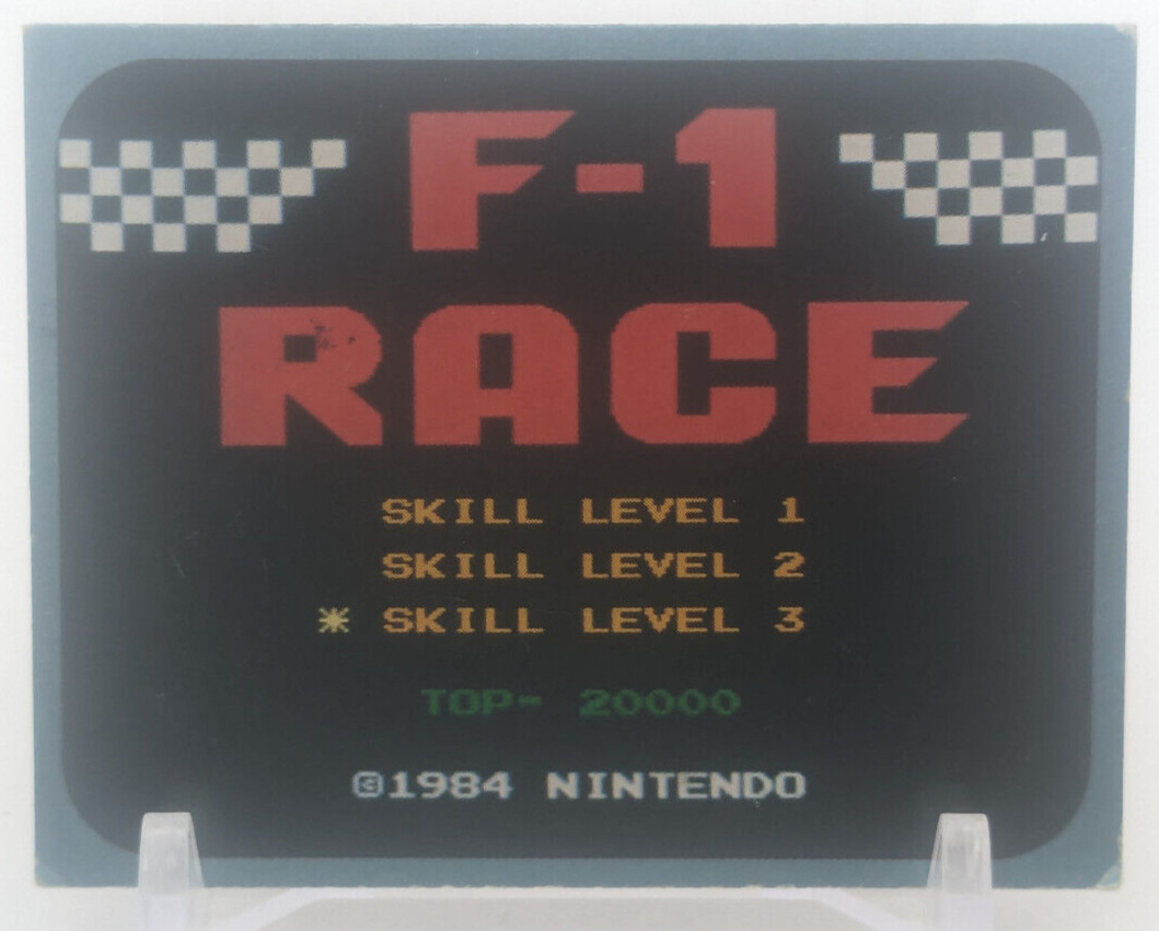 F1 Race #96 Family Computer Card Menko Amada Famicom Konami 1985 Japan A2