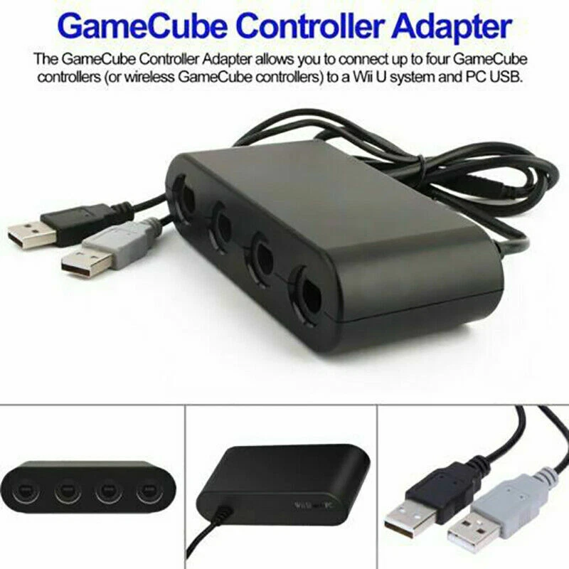 Adaptador Controlador GameCube 4 Puertos Para Nintendo Switch Wii U y PC USB NUEVO TURBO Foto 4 de 4