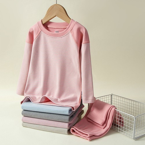 Kids Girls Boys Underwear Set Winter Tops With Pants Autumn Sleepwear Warm Soft - Picture 34 of 43