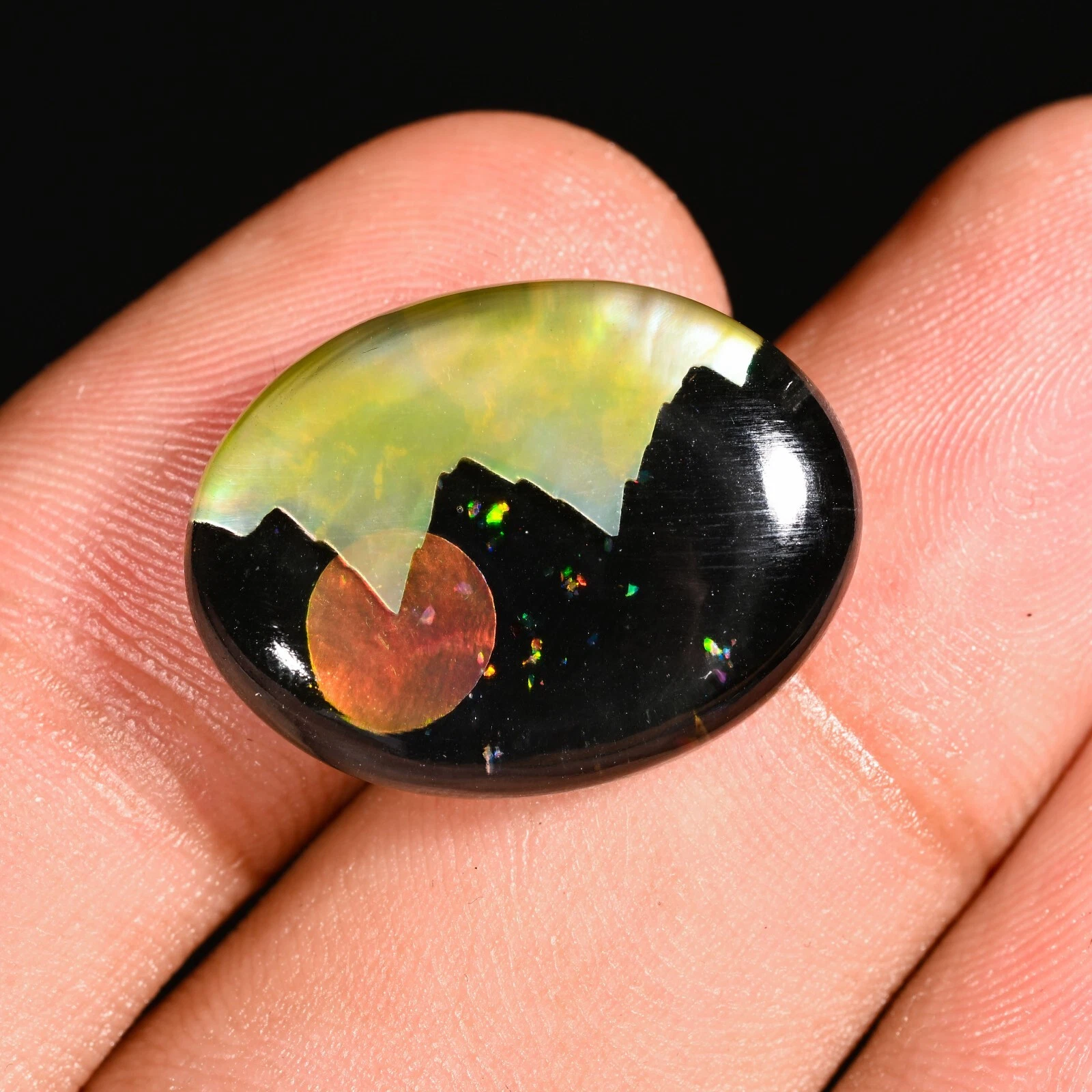Supreme Top Quality Opal Oval Shape Cabochon Loose Gemstone For Making Jewelry 1