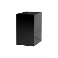 5 Sided Cube Collectible Display Box Riser Bin 12"w x 12"d x 24"h Black