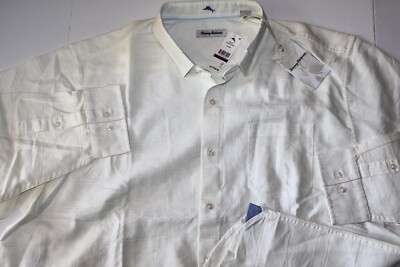 Tommy Bahama Shirt Costa Capri Embossed White BT324798 LS New 3XLB