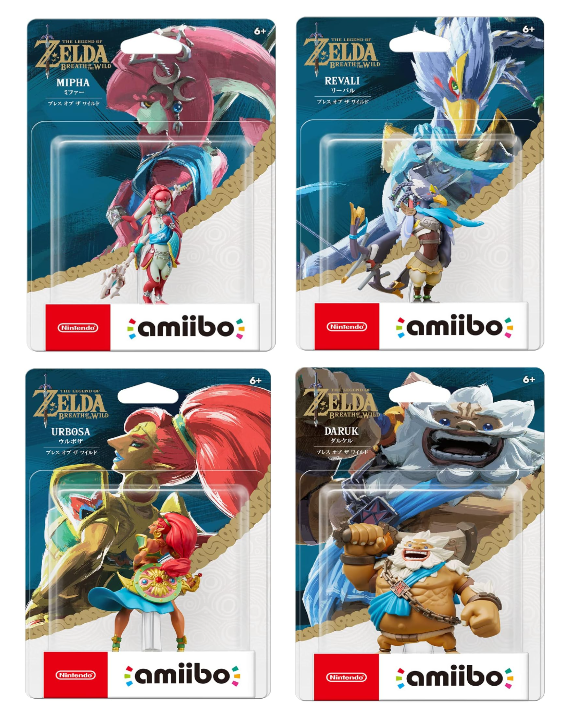 The Legend of Zeld Breath of the Wild Champions Amiibo Daruk,Mipha