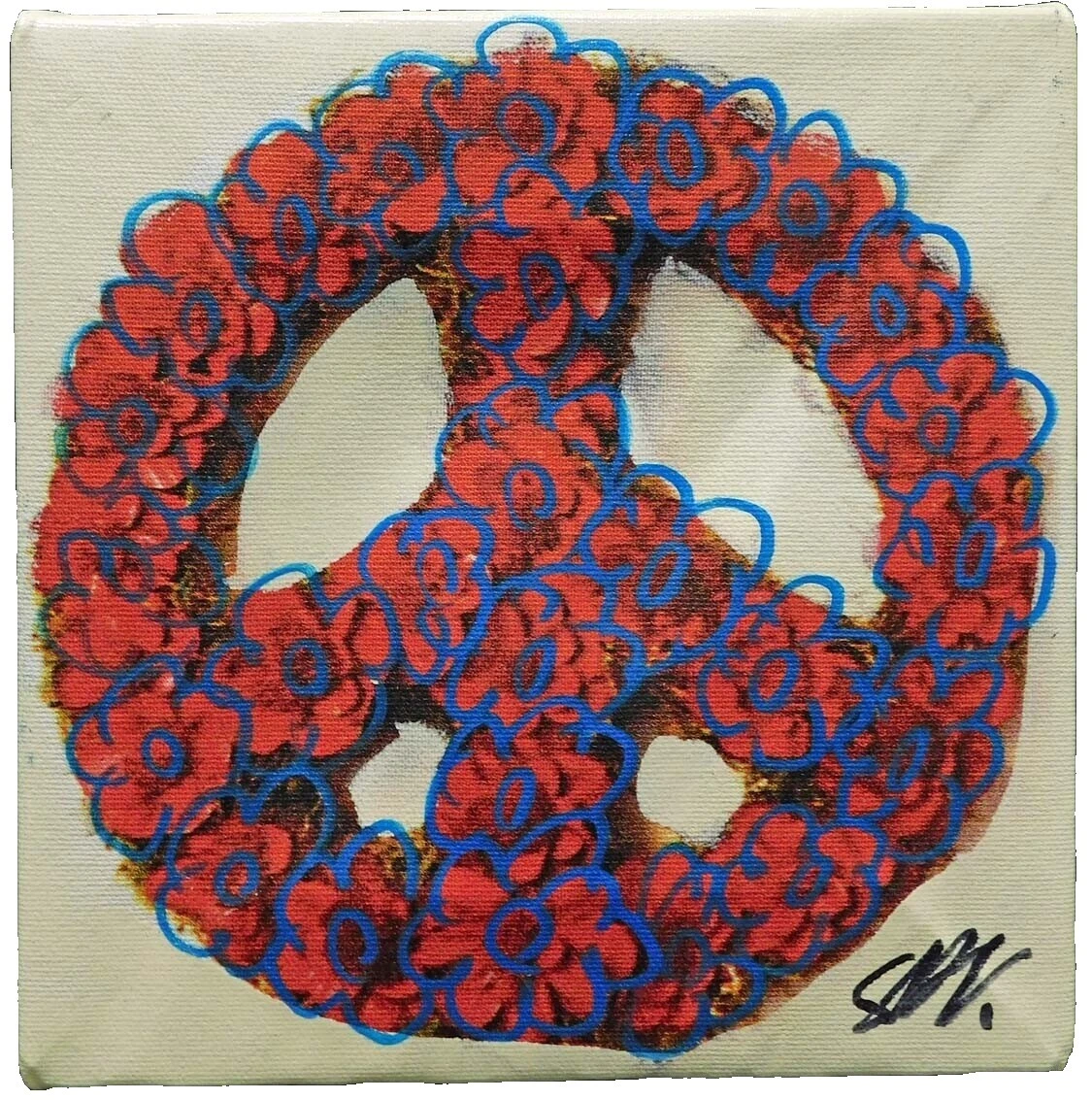 Impresiones de arte de paz en lona