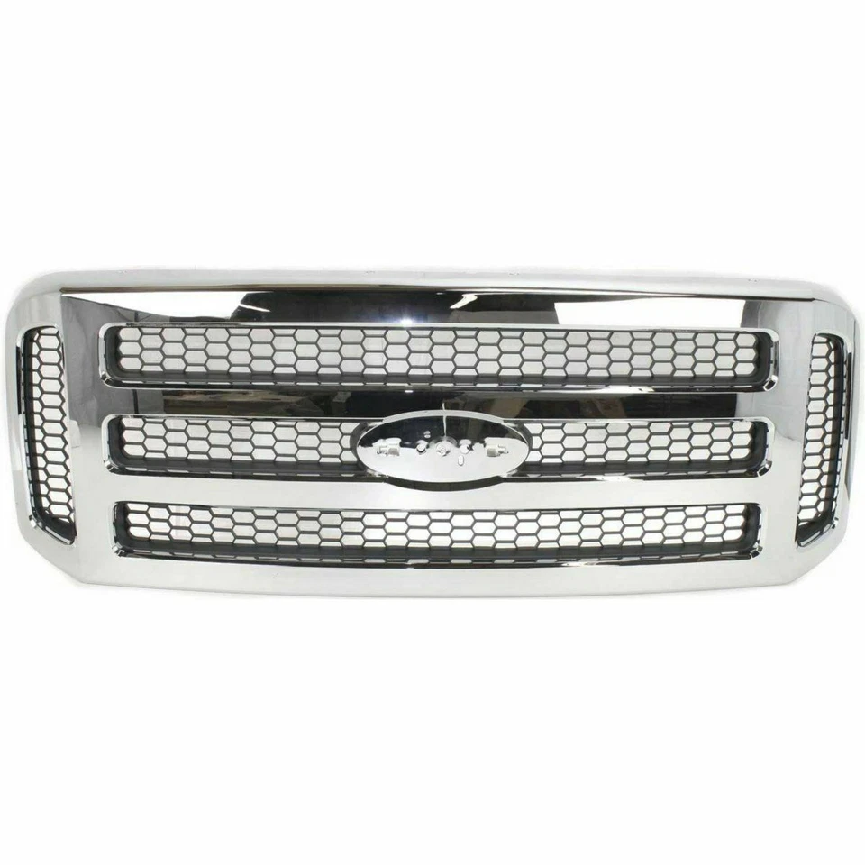 New Chrome Grille For 2005-2007 Ford F-250 F-350 F-450 Super Duty SHIPS TODAY - Image 2 of 4
