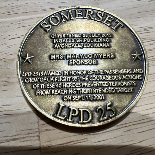 U.S.N. San Antonio Class Ambitious Transport Dock Challenge Coin - Picture 5 of 8