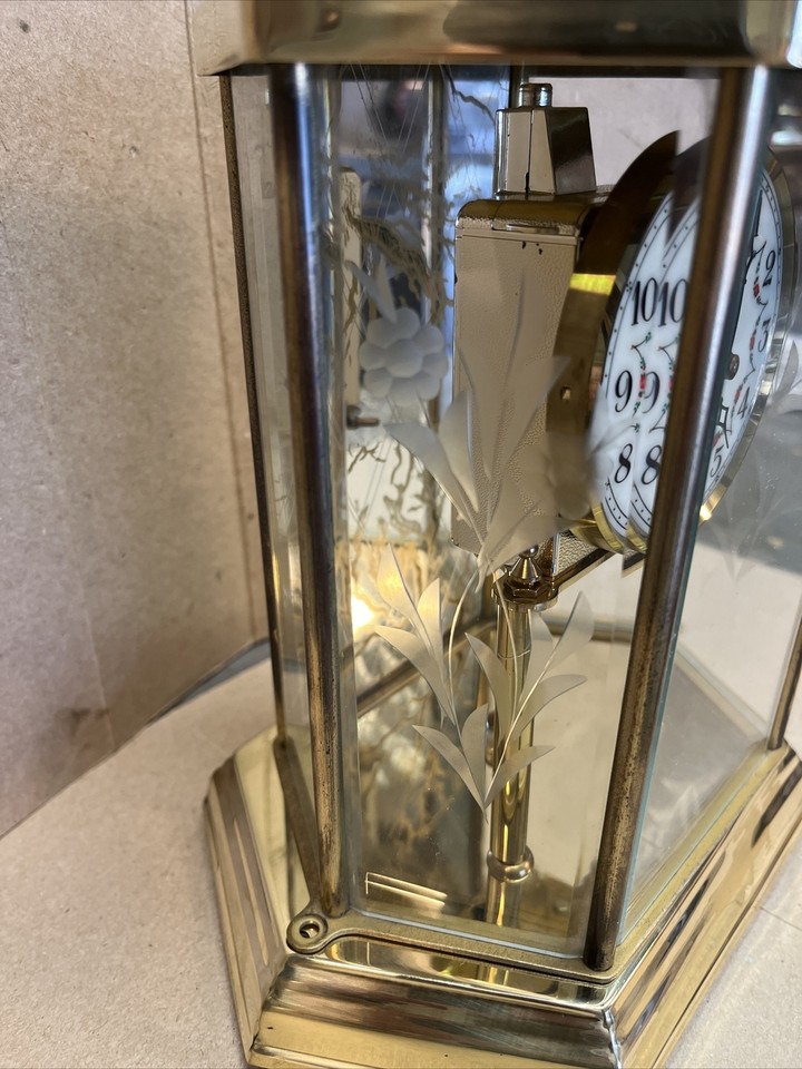 VINTAGE BATTERY KUNDO ANNIVERSARY CLOCK (Missing Pendulum For Parts Or