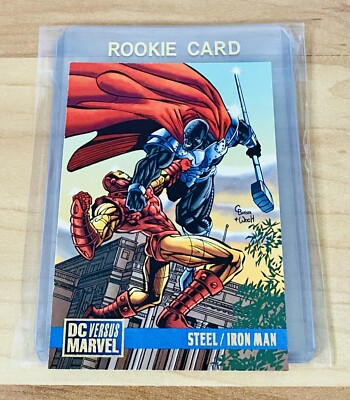 1995 DC vs Marvel Steel vs Iron Man #62 Fleer SkyBox Trading Card NM