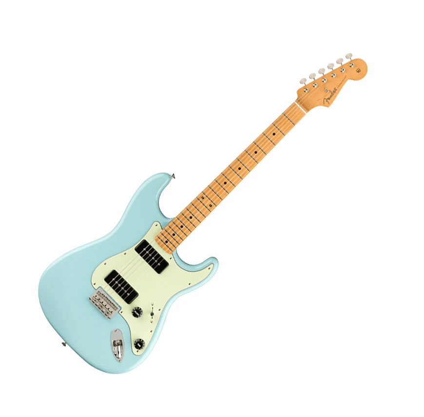 Fender Noventa Stratocaster Daphne Blue Alder Maple SS Electric Guitar Strat
