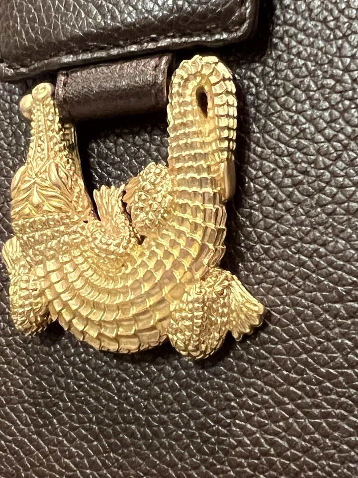 Bolso de cuero de cocodrilo/caimán dorado Barry Kieselstein-Cord Foto 4 de 4