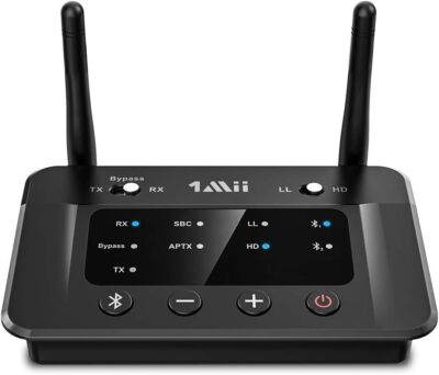 1Mii B03 Bluetooth 5.0 Transmitter Empfänger für TV Heim Stereo mit LCD-Display